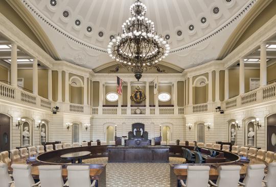 Massachusetts State House Senate Chamber 